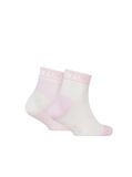 Pink 2-Pack Logo Ankle Socks  Kids Unisex