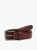 Brown Square Buckle Leather Belt  Men