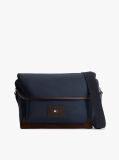 Blue Heritage Logo Patch Crossbody Satchel  Men
