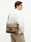 Brown Heritage Logo Patch Crossbody Satchel  Men