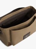 Brown Heritage Logo Patch Crossbody Satchel  Men