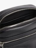 Black TH Business Leather Crossbody Reporter Bag  Men