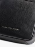 Black TH Business Leather Crossbody Reporter Bag  Men