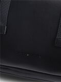 Black Textile Flag Jacquard Flap Backpack  Men