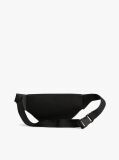 Black Logo Patch Textured Bum Bag  Men