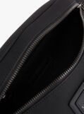 Black Logo Patch Textured Bum Bag  Men