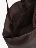 Brown Logo Patch Leather Tote Bag  Men