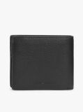 Black Credit Card And Coin Leather Bifold Wallet  Men