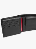 Black Credit Card And Coin Leather Bifold Wallet  Men