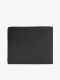 Black Leather Caviar Grain Bifold Wallet  Men