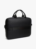 Black Signature Tape Crossbody Laptop Bag  Men