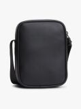 Black Signature Tape Crossbody Reporter Bag  Men