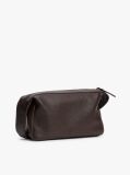Brown Logo Leather Crossbody Camera Bag  Men