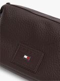 Brown Logo Leather Crossbody Camera Bag  Men