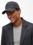 Grey Check Wool Blend Baseball Cap  Men