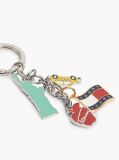 Multi Logo Multi Charm Key Fob  Men