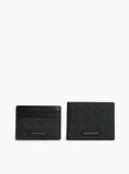 Black TH Monogram Leather Wallet And Card Holder Gift Box  Men