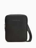 Black TH Business Textured Crossbody Reporter Bag  Men