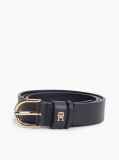 Blue Essential TH Monogram Leather Belt  Women