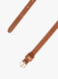 Brown Essential TH Monogram Leather Belt  Women