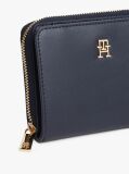 Blue TH Monogram Zip-Around Flap Wallet  Women