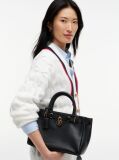 Μαύρο The American Icon Δερμάτινη Χιαστί Τσάντα Mini Tote  Γυναίκες