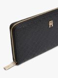 Black Hilfiger Icon Debossed Zip-Around Wallet  Women