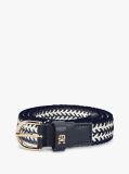 Multi Essential TH Monogram Braided Elastic Belt  Women