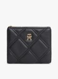 Black Quilted TH Monogram Bifold Wallet  Women