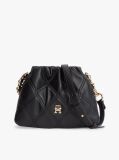 Black Quilted Chain TH Monogram Crossbody Bag  Women