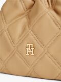 Beige Quilted Chain TH Monogram Crossbody Bag  Women