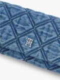 Denim Quilted Denim Chain Strap Wallet  Women