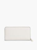 Beige Modern Textured Zip-Around Wallet  Women