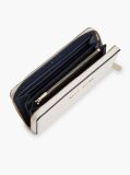 Beige Modern Textured Zip-Around Wallet  Women