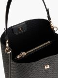 Black Hilfiger Icon Debossed Shoulder Bag  Women