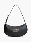 Black Essential Contrast Logo Shoulder Bag  Women