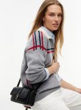 Black TH Monogram Flap Closure Crossbody Bag  Women