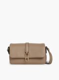 Beige TH Monogram Flap Closure Crossbody Bag  Women