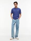 Blue Tommy Badge Crew Neck T-Shirt  Men