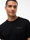 Μαύρο Slim T-shirt Με Λογότυπο Και Στρογγυλή Λαιμόκοψη  Άνδρες