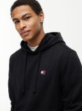 Black Tommy Badge Brushed Terry Hoody  Men