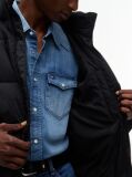 Μαύρο Αδιάβροχο Άνετο Φουσκωτό Τζάκετ  Άνδρες