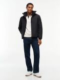 Black Water Repellent Ripstop Hooded Padded Jacket  Men