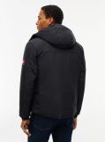 Black Water Repellent Ripstop Hooded Padded Jacket  Men