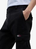 Black Otis Canvas Straight Cargo Trousers  Men
