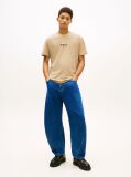 Brown Signature Logo Embroidery Crew Neck T-Shirt  Men
