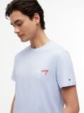 Μπλε Slim Βαμβακερό T-Shirt Με Signature Λογότυπο  Άνδρες