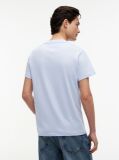 Μπλε Slim Βαμβακερό T-Shirt Με Signature Λογότυπο  Άνδρες