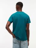 Μπλε Slim Βαμβακερό T-Shirt Με Signature Λογότυπο  Άνδρες