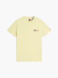 Κίτρινο Slim Βαμβακερό T-Shirt Με Signature Λογότυπο  Άνδρες